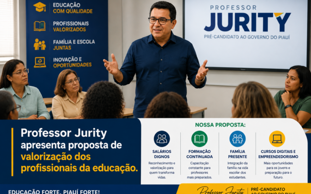 Professor Jurity apresenta proposta de valorização dos profissionais da educação